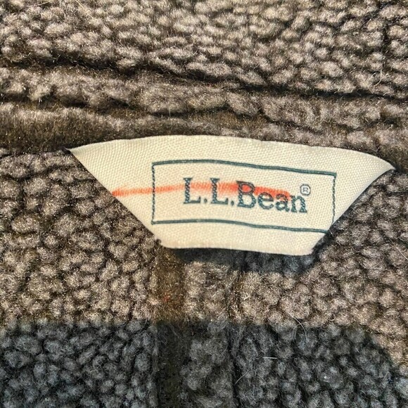 LL Bean Vintage Chocolate Brown Faux Suede Sherpa Lined Vest Size Small Reg - Picture 9 of 9